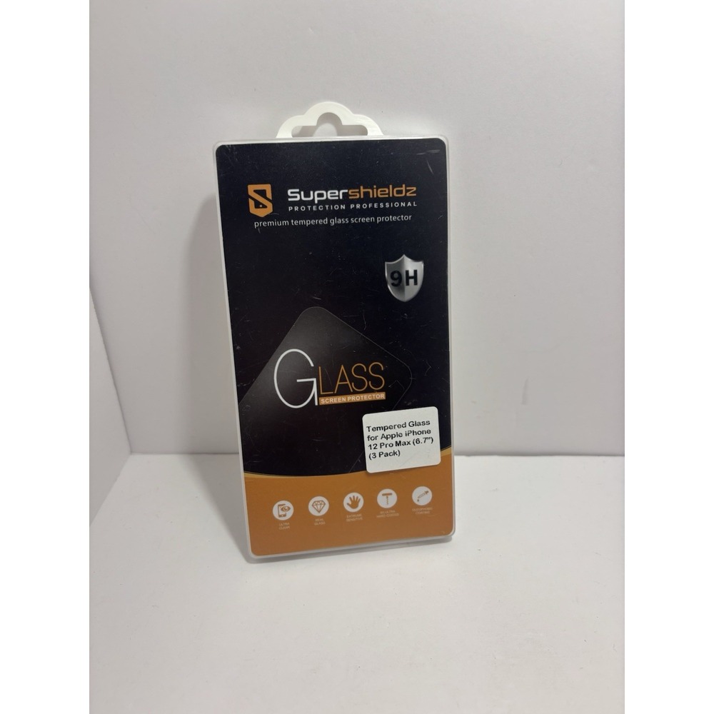 2 Supershieldz Tempered Glass Screen Protector for‎ iPhone 12 Pro Max 6.7" +Lens